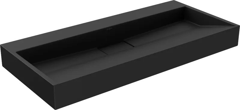 Mexen Ava oppervlakte waskom van composiet B/O 100 x 46 cm, zwart - 23011070
