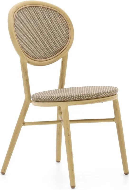 Dining tuinstoel | Forza  Monate | Wicker (vlechtwerk) | Taupe | Stapelbaar | Kees Smit Tuinmeubelen