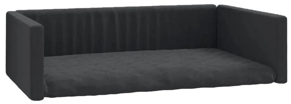 vidaXL Autohondenmand linnen-look 110x70 cm zwart