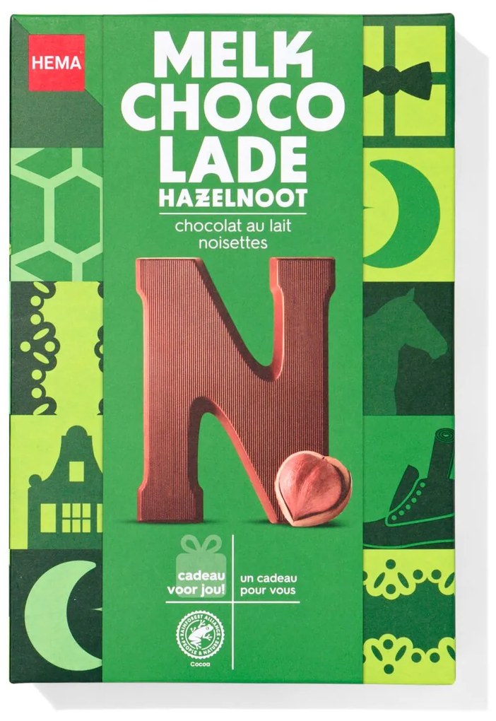 HEMA Chocoladeletter Hazelnoot N 140gram
