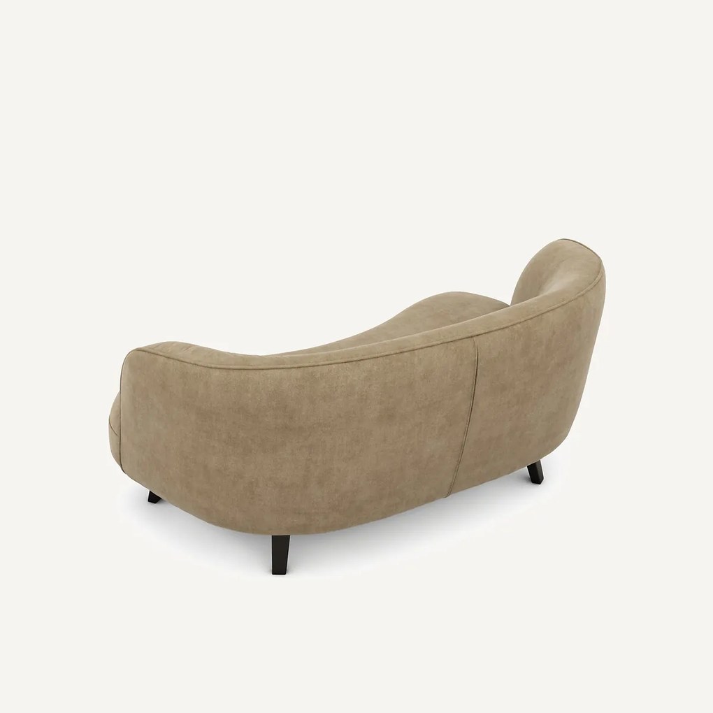 Sofa XS, 3 zits, in stonewashed fluweel, ROSEBURY, ontwerp Emmanuel Gallina