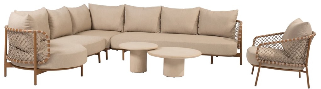 Hampton Martinique modulaire hoek loungeset 6 delig mortex amber 4 Seasons Outdoor