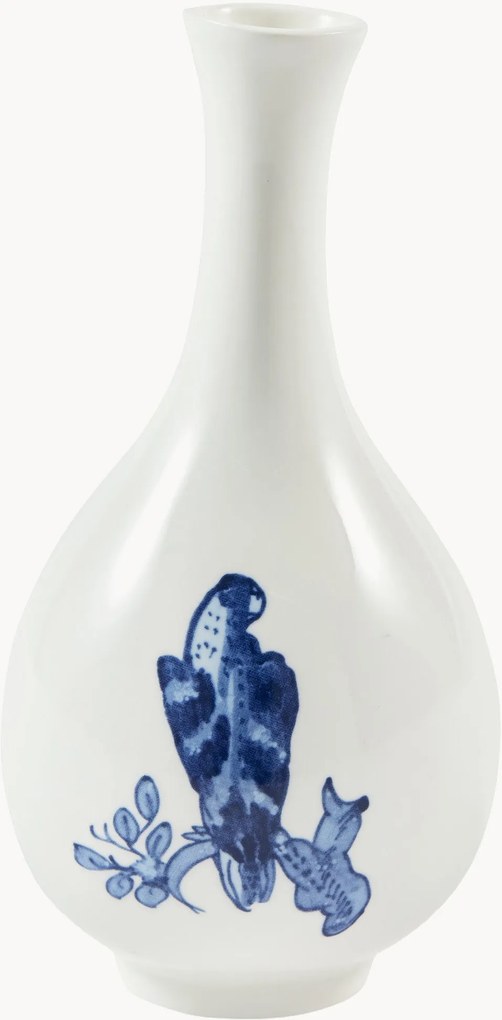 Porseleinen vaas Small Bird, H 17 cm