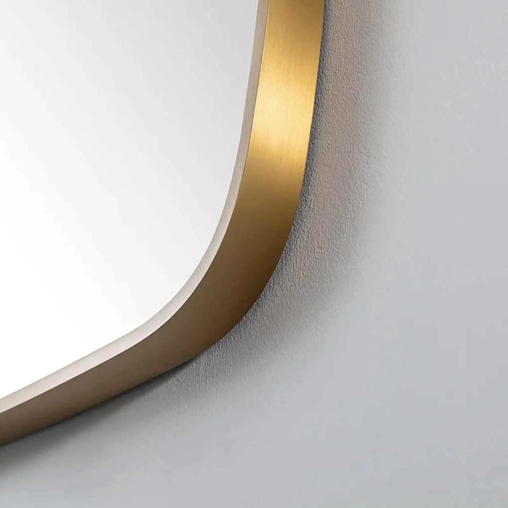 Lambini Designs Calera spiegel 140cm met dimbare verlichting goud geborsteld