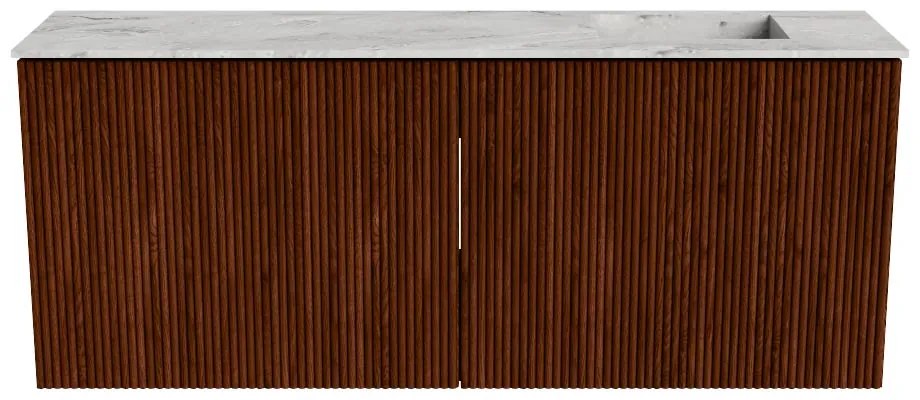 Mondiaz Joya DLux 100cm toiletmeubel ruby met wastafel faye rechts zonder kraangat glace