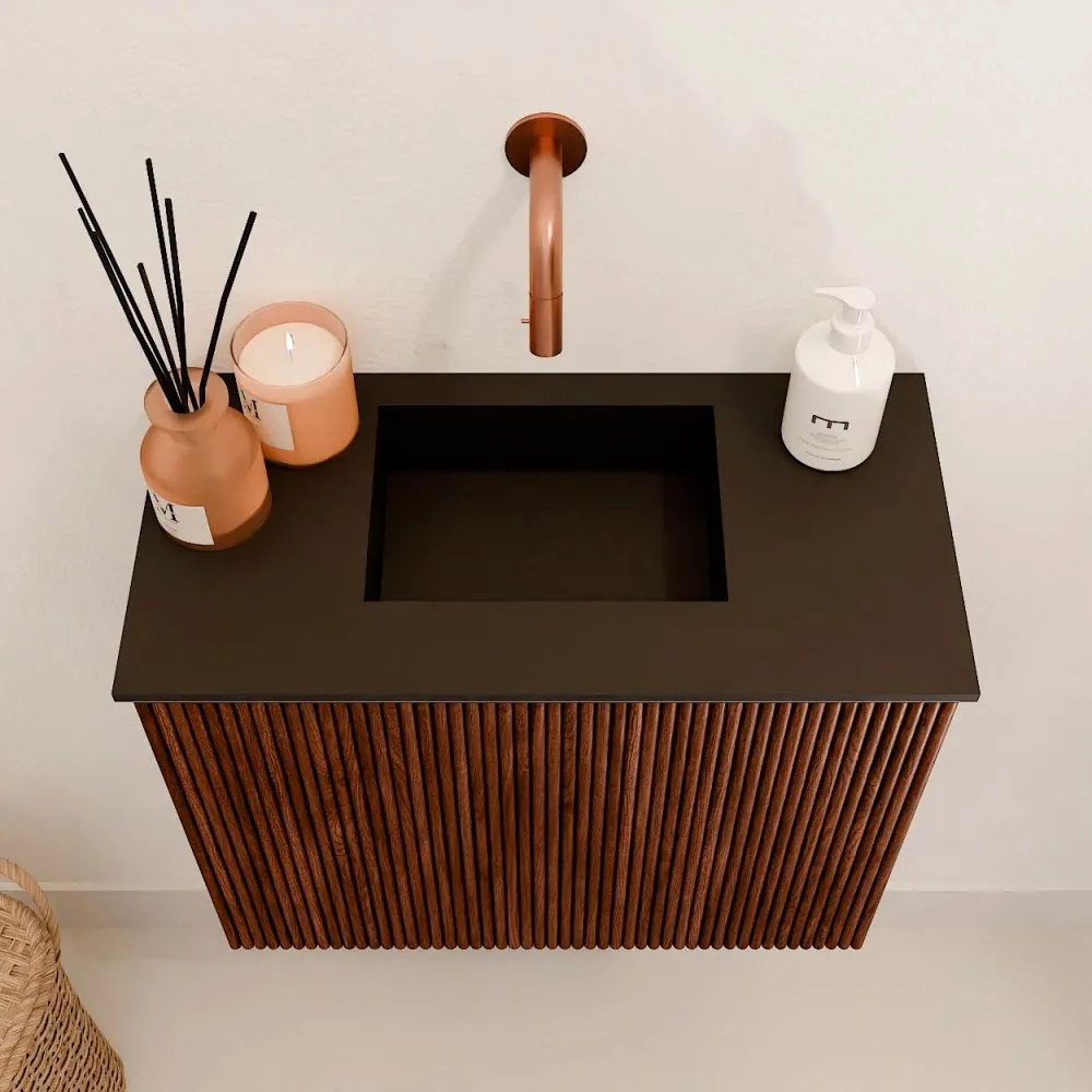 Mondiaz Joya 50cm toiletmeubel ruby met wastafel faye midden zonder kraangat urban
