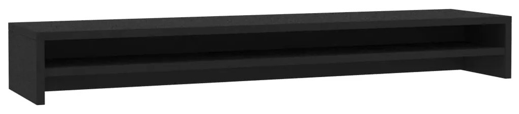 vidaXL Monitorstandaard 100x24x13 cm bewerkt hout zwart