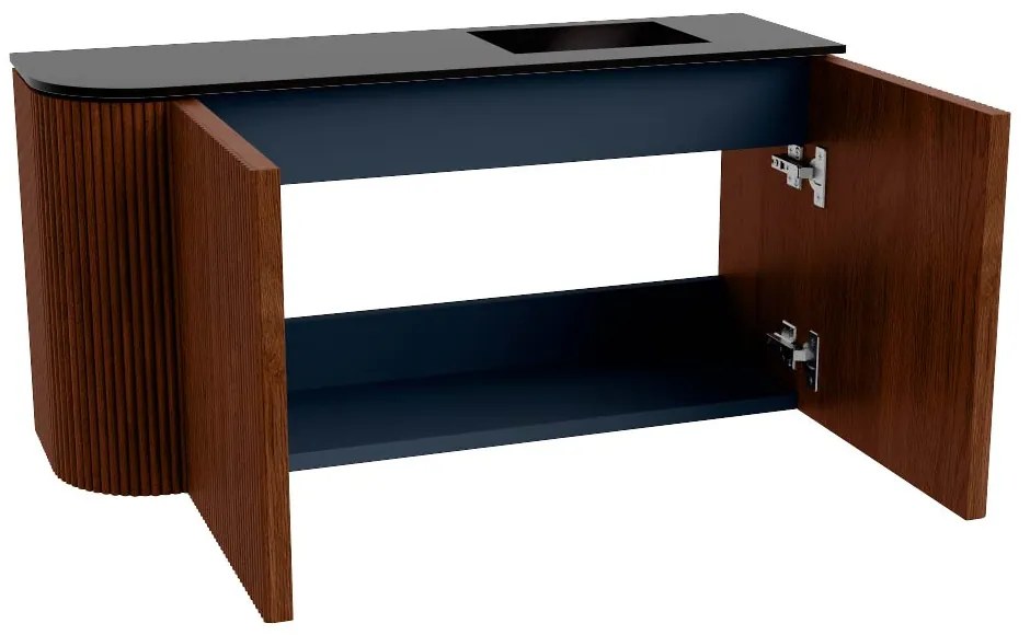Mondiaz Joya 80cm toiletmeubel ronding links ruby met wastafel faye rechts zonder kraangat urban