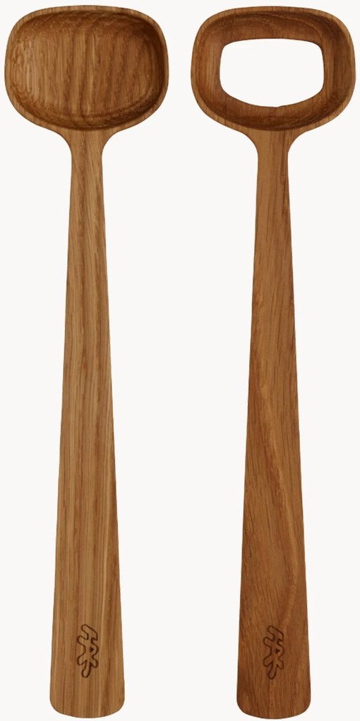 Saladebestek van eikenhout Hammershøi, 2-delig