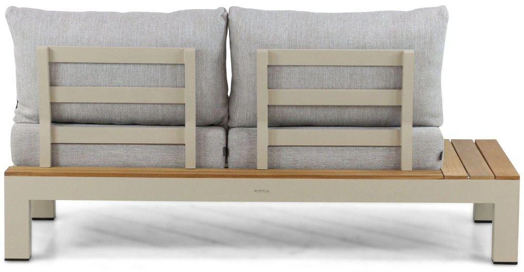 Loungeset 6 personen Aluminium/Teak Taupe Lifestyle Garden Furniture Vittoria