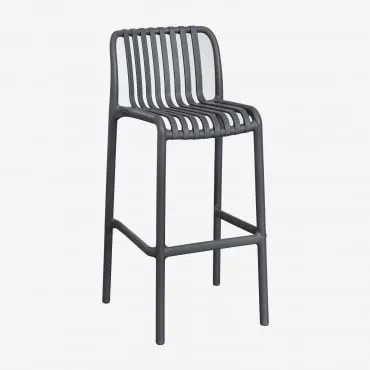 Verpakking Van 4 Wendell Polypropyleen Stapelbare Tuinstoelen Grijs – Grafiet & ↑75 Cm - Sklum