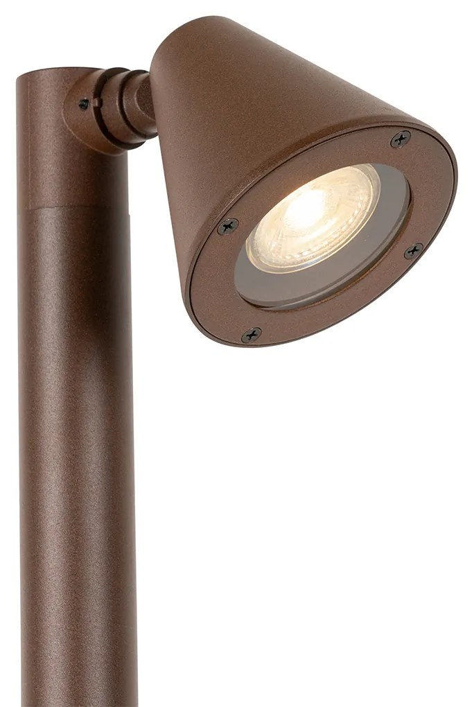 Modern buiten paaltje roestbruin 100 cm IP44 verstelbaar - Ciara Modern GU10 IP44 Buitenverlichting