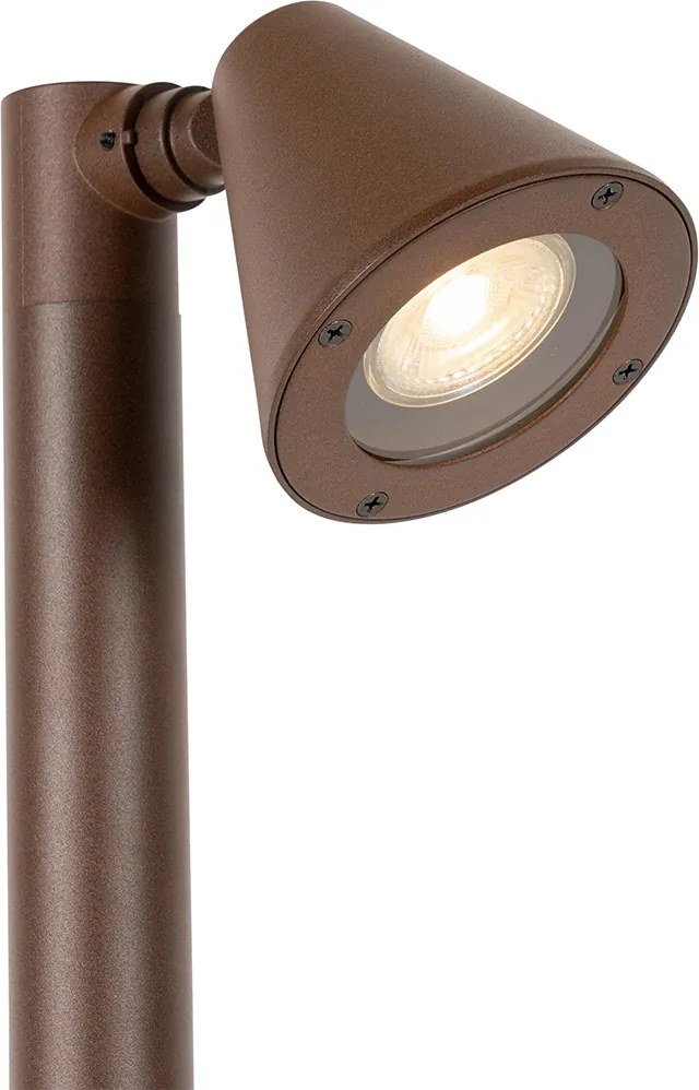 Modern buiten paaltje roestbruin 100 cm IP44 verstelbaar - Ciara