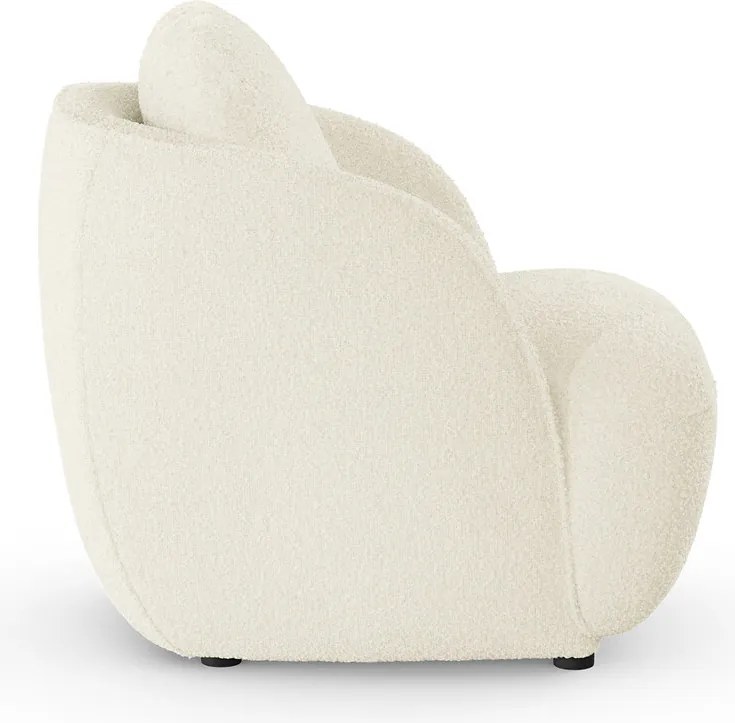 Fauteuil in bouclette stof, bolvormig, Alpine