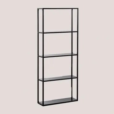 Modulaire Wandrek 60x140 Cm In Thura-staal Zwarte Koolstof - Sklum