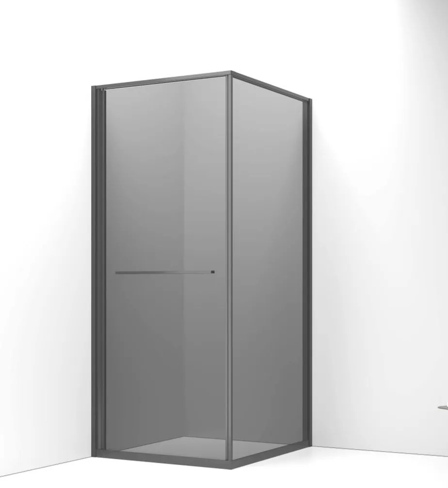 SaniGoods Harper douchecabine met schuifdeur 90x90x200cm zwart mat