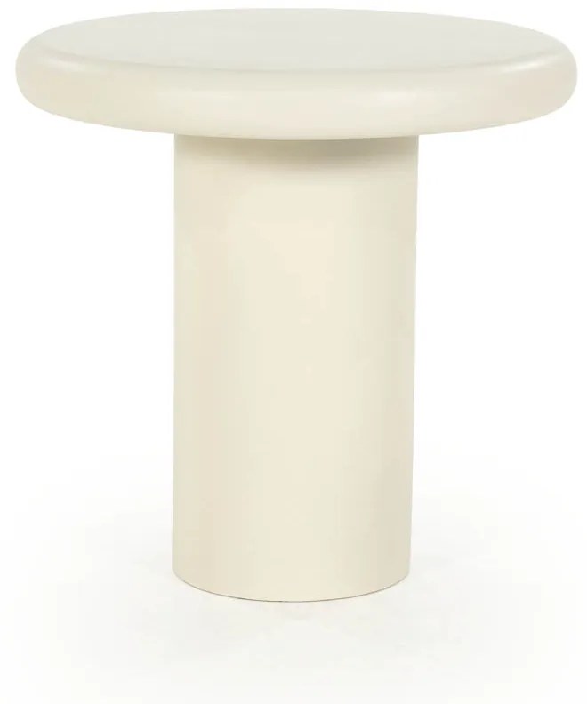 Eleonora Jade Ronde Bijzettafel Creme Magnesium Oxide - 45 X 45cm.