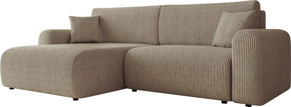 Hoekbank Luxum, Aanwezig, Aanwezig, 245x145x82cm, 100 kg, Poten: Kunststof