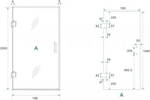 Mueller Less glas voor nisdeur 80x200cm