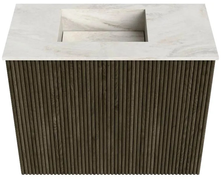 Mondiaz Joya DLux 50cm toiletmeubel shadow met wastafel faye links zonder kraangat ostra