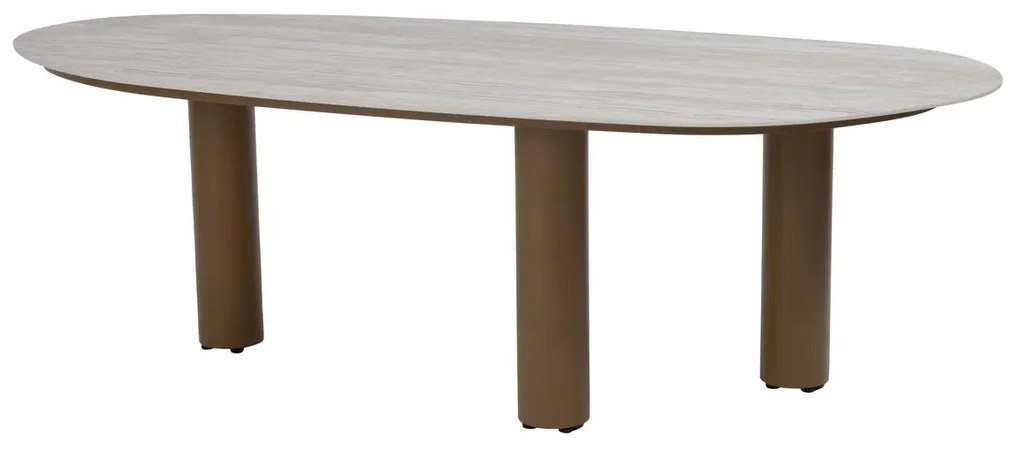 4 Seasons Outdoor Martinique tuinset amber met Estate tafel 240 cm Tuinset beige weerbestendig