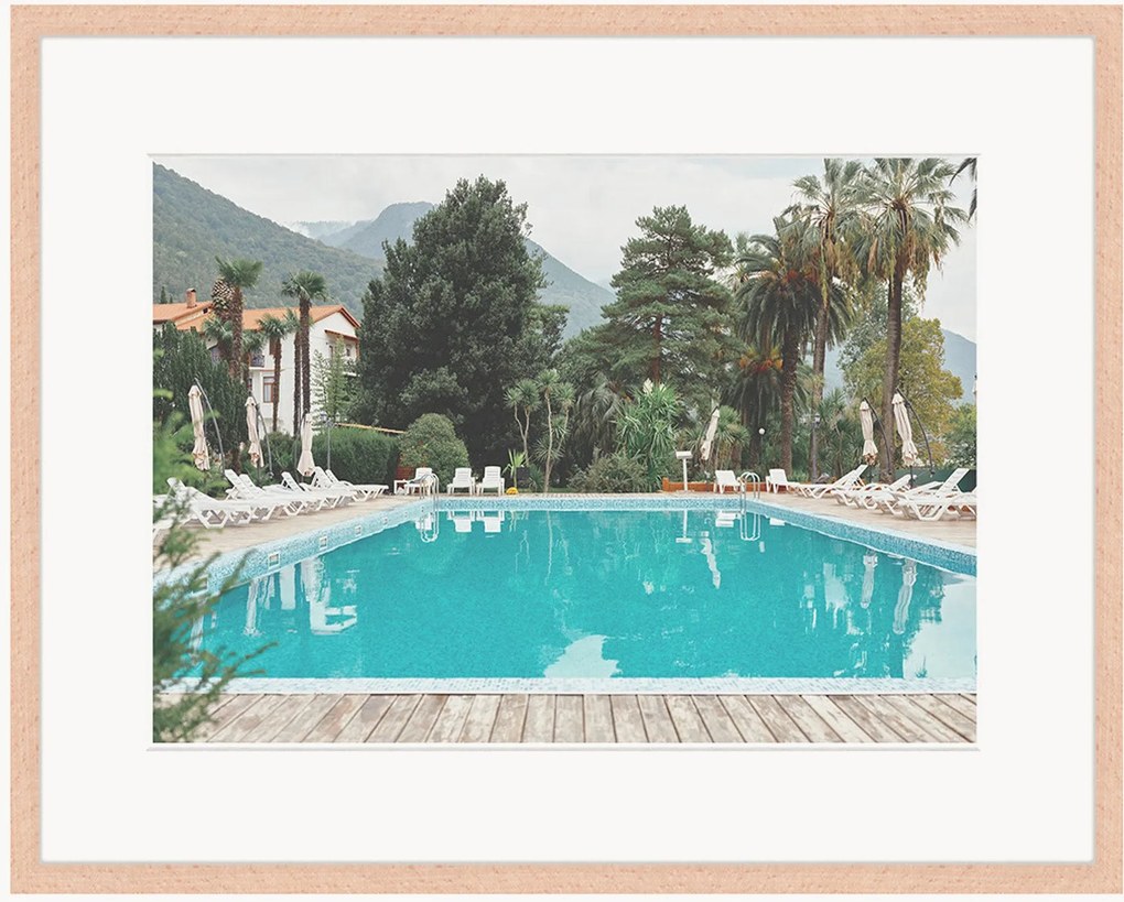 Ingelijste digitale print Pool House