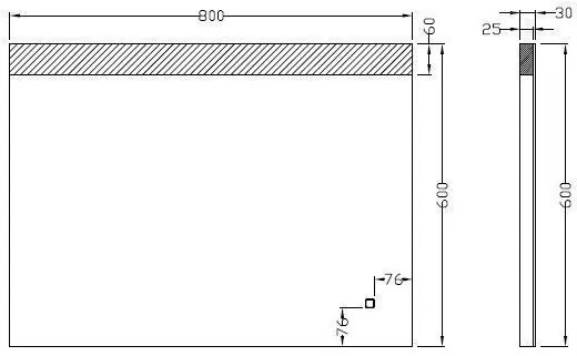 Mueller Singo LED spiegel 80x60cm met spiegelverwarming