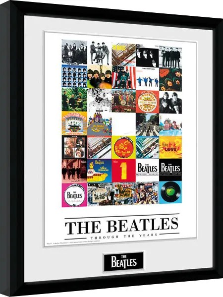 Ingelijste poster The Beatles - Through The Years