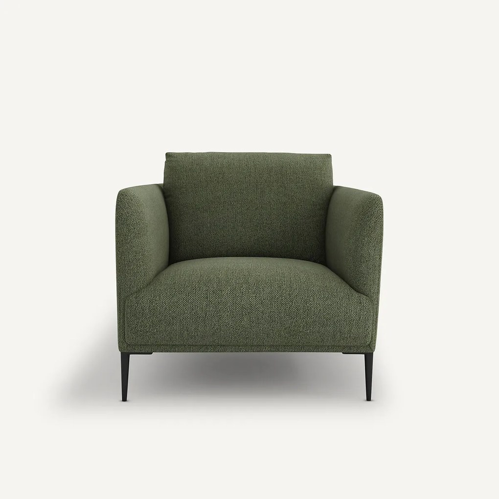 Fauteuil in gemêleerde badstof, Oscar, Emmanuel Gallina