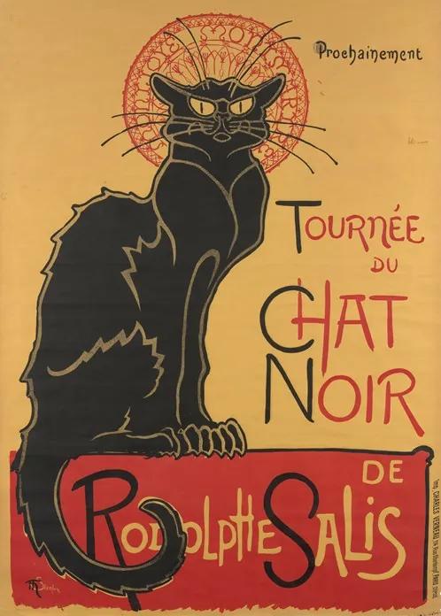Affiche voor de tournee van Le Chat Noir
