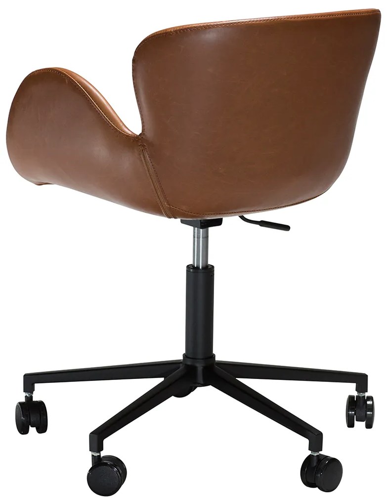 Dan-Form Gaia Design Bureaustoel Met Armleuning Bruin Kunstleer