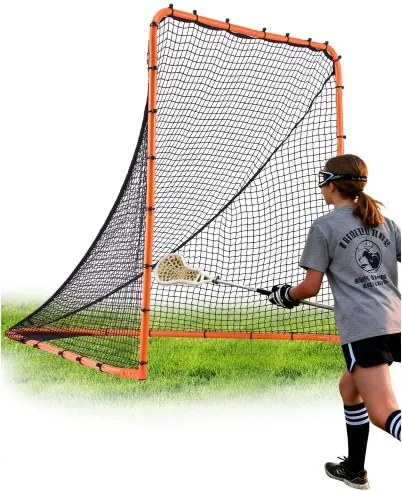 VEVOR Lacrosse-doel, 1,82 m x 1,82 m Lacrosse-net, opvouwbaar en draagbaar trainingsmateriaal voor in de tuin, trainingsnet met stalen frame, snel en eenvoudig op te zetten Lacrosse-doel, perfect voor training