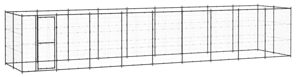 vidaXL Hondenkennel 21,78 m² staal