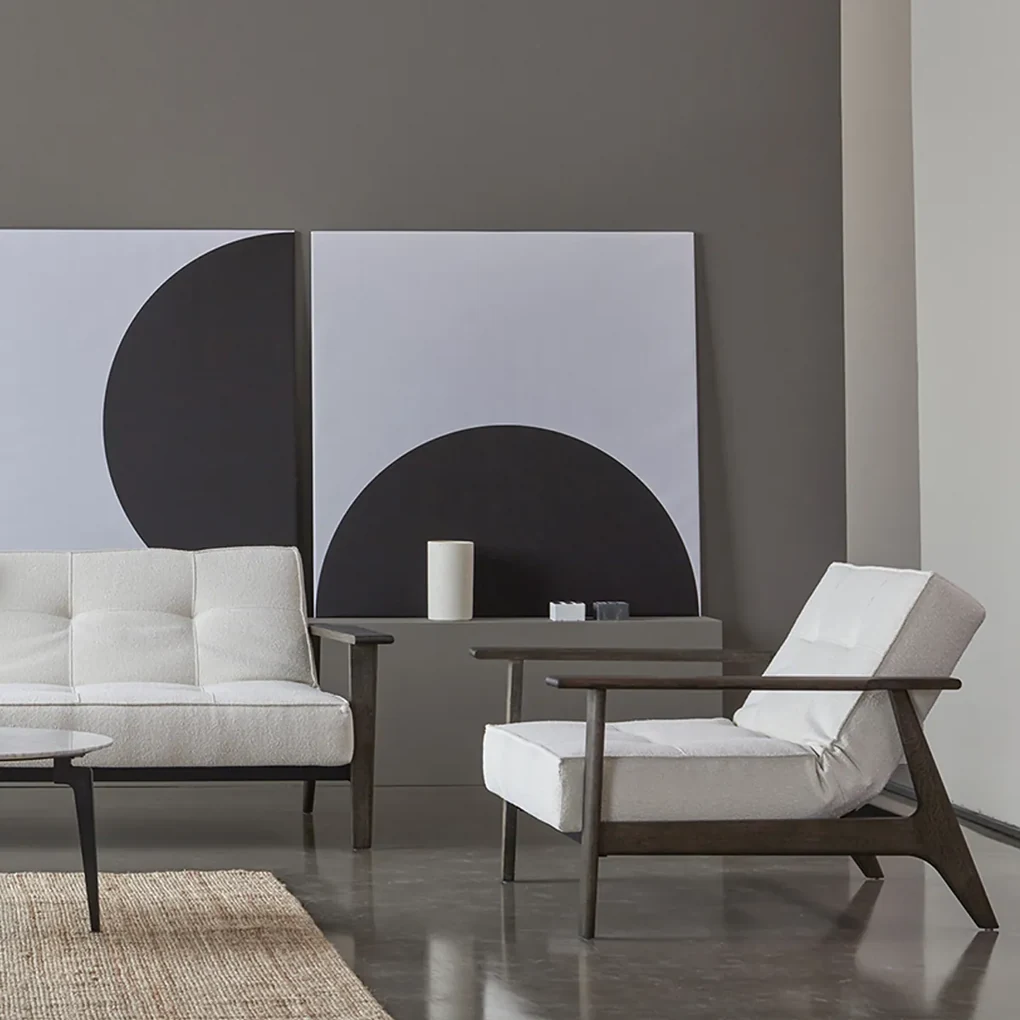 Innovation Living Splitback Frej Smoked Fauteuil Met Gerookt Eiken Armleuningen