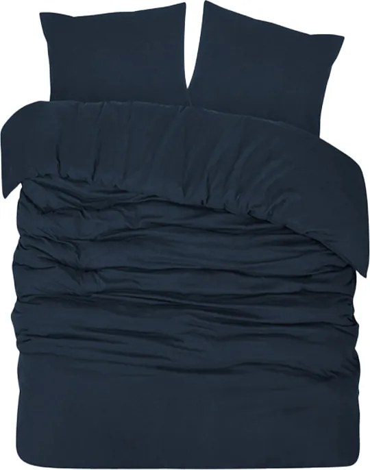 Dekbedovertrek Flanel– 100% zacht katoen – 140×200/220 – blauw