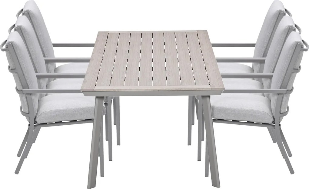 Garden Impressions Senja tuinset 7-delig taupe - Penedo tuintafel 230x100 cm