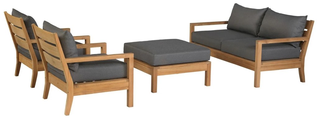 Exotan Stoel-Bank Loungeset - St.Peter - Teak - Exotan