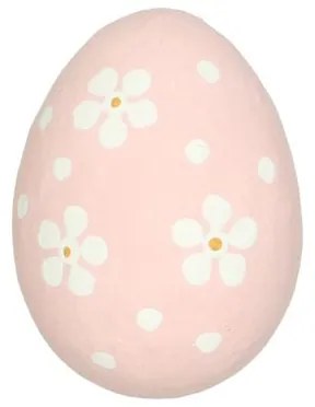 Paasei, papier-maché, roze