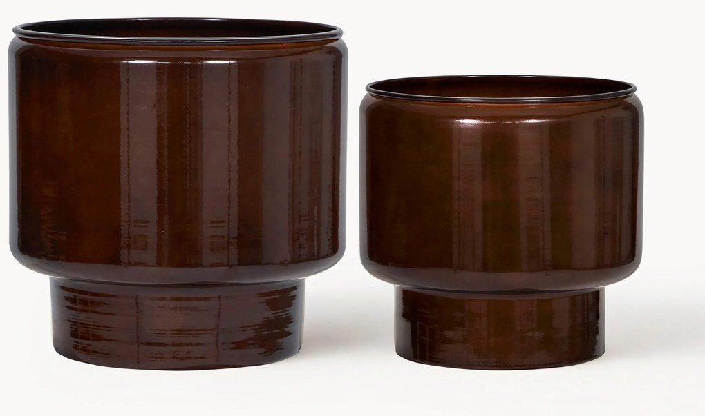 Handbeschilderde plantenbakken Oasis, 2-delig