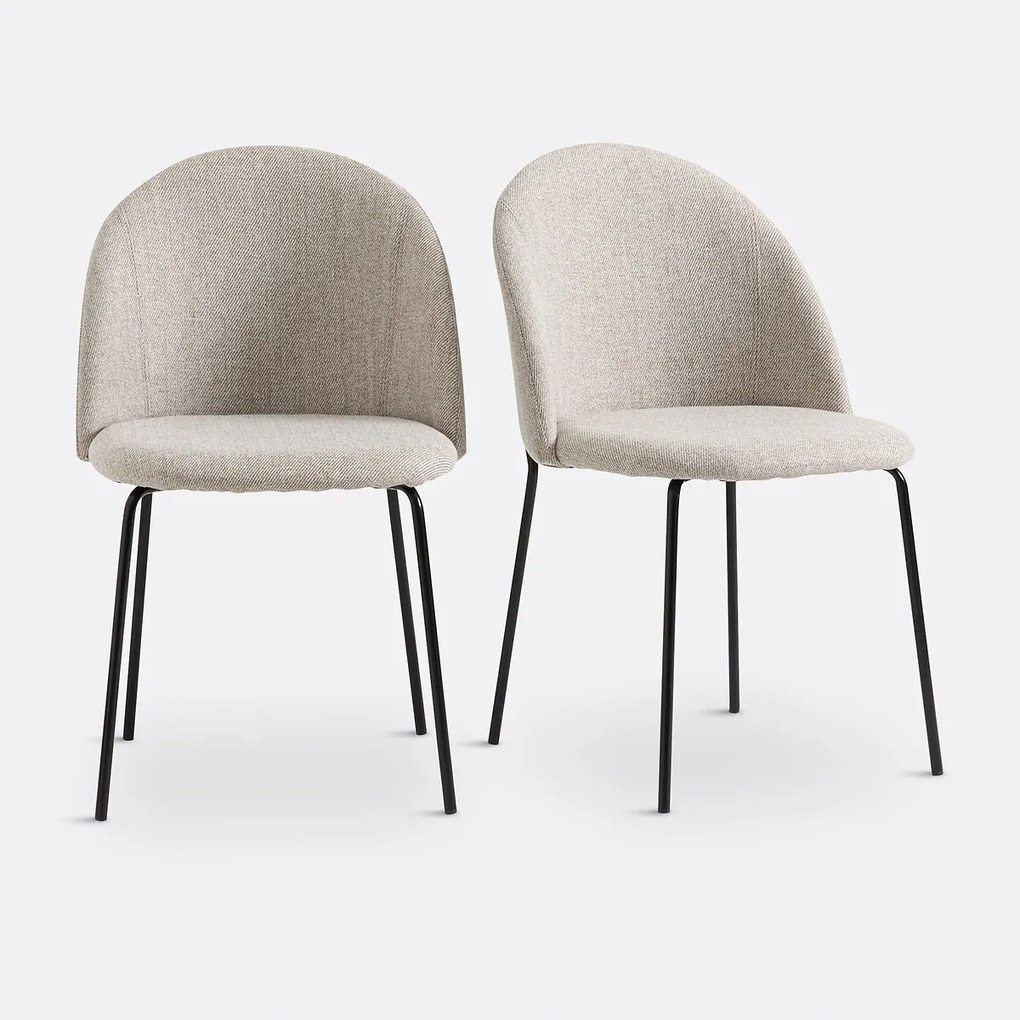 Set van 2 stoelen in mêlee stof, Nordie