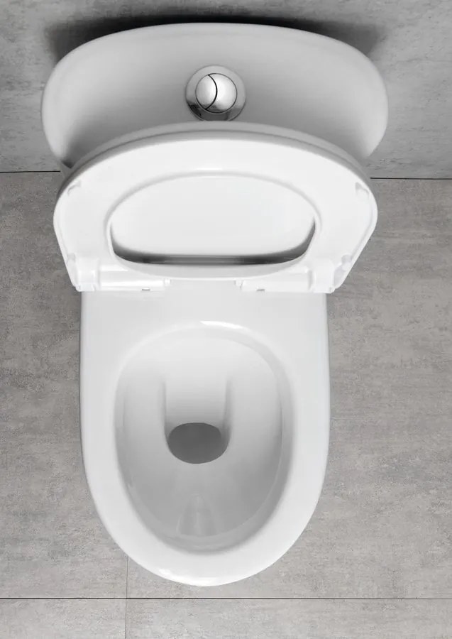 Aqualine Petit staand kinder toilet met toiletzitting wit