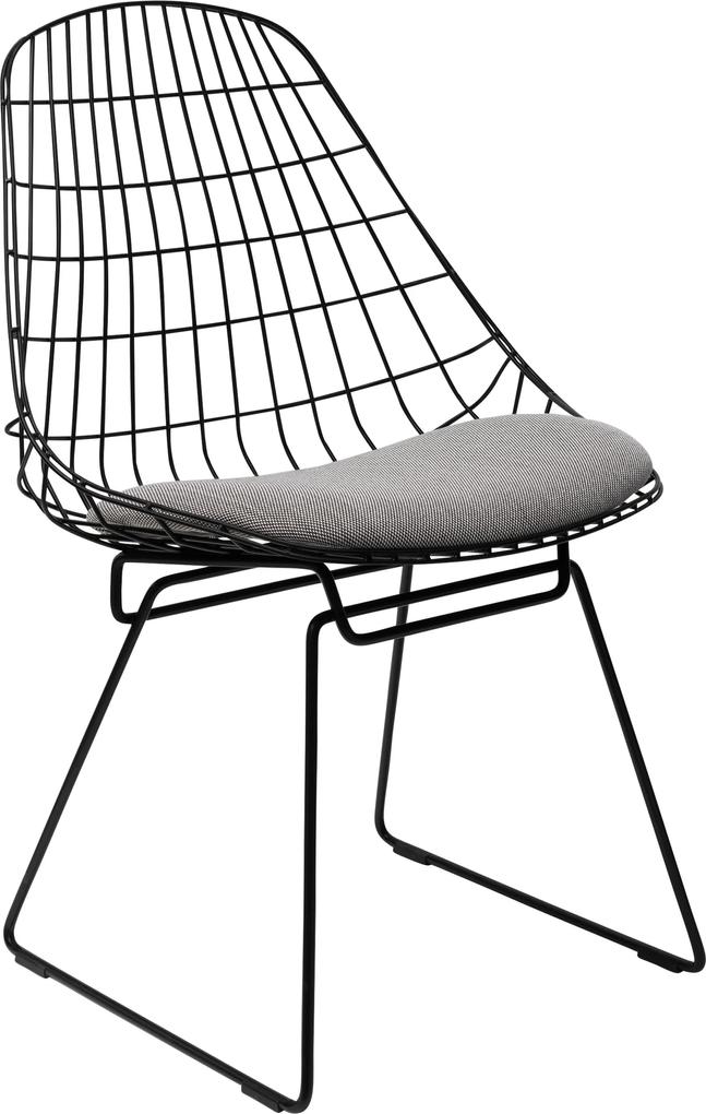 Pastoe SM05 stoel zwart met zitkussen Steelcut trio 124