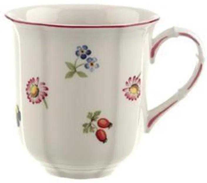 Villeroy und Boch - Petit Fleur koffiemok, koffiemok van premium porselein met filigraan reliëfs en bloemig-fruitige motieven, 300 ml