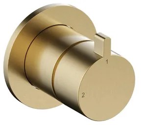 Hotbath Ace Afbouwdeel - 2-weg omstel - Geborsteld Messing PVD AC111EXTBBP