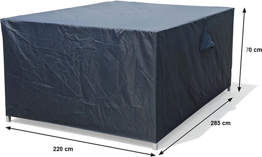 Garden Impressions Loungesethoes 285x220xH70 cm antraciet