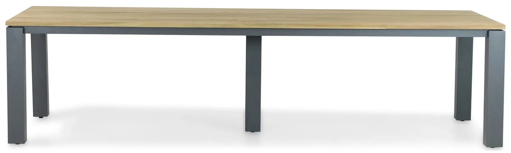 Dining Tuintafel   300 x 100 cm Aluminium/teak Old teak greywash  Riviera