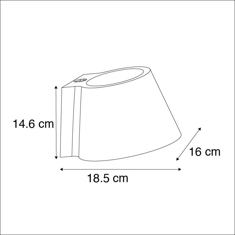 Industriële wandlamp beton met lichteffect - Cup Industriele / Industrie / Industrial G9 rond Binnenverlichting Lamp