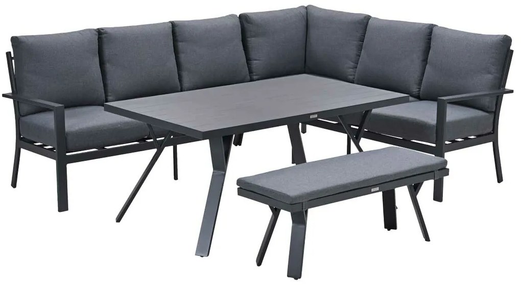 Garden Impressions Senja lounge dining set 4-delig rechts - mystic grijs