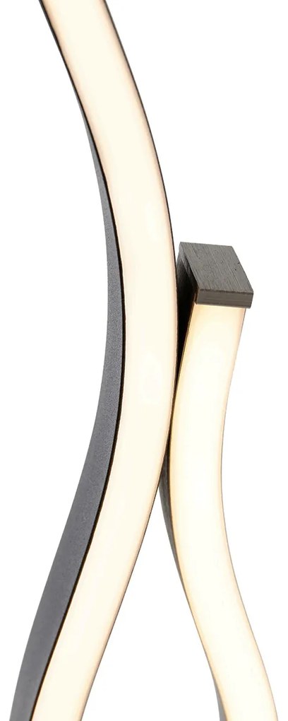 Design tafellamp zwart met zilver incl. LED dimbaar - Blaze Design Binnenverlichting Lamp