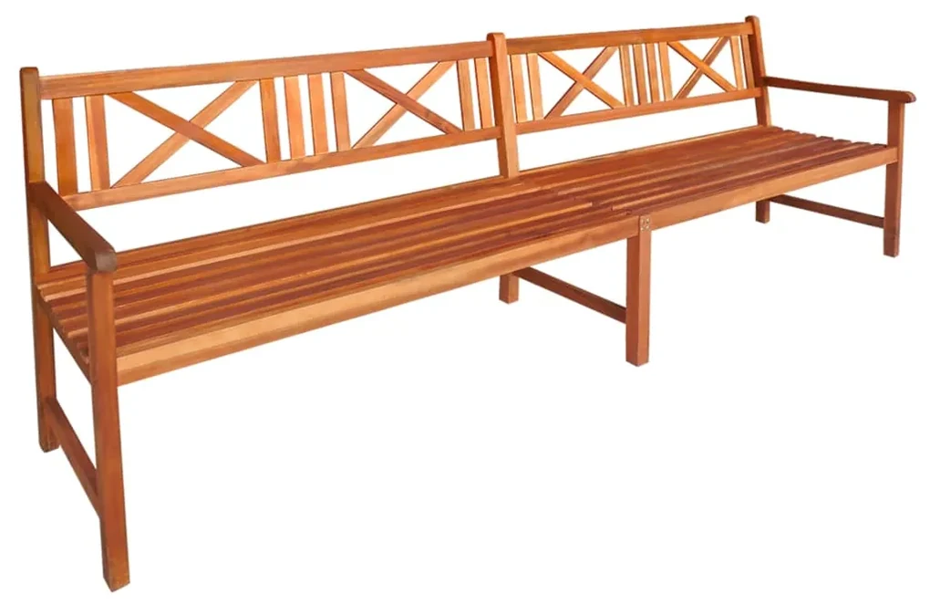 vidaXL Tuinbank met kussens 240 cm massief acaciahout